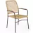 Krzesło K457 rattan brązowy/czarny