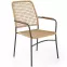 Krzesło K457 rattan brązowy/czarny