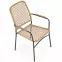 Krzesło K457 rattan brązowy/czarny,3