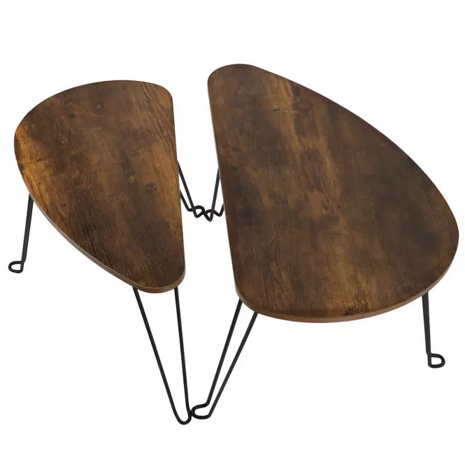 Zestaw Stolików Loft 8621 E dark vintage wood