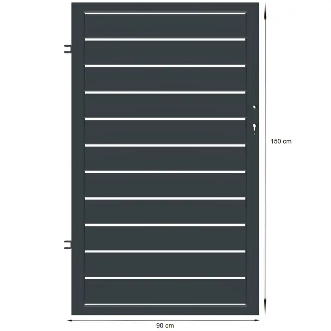 Furtka Salerno lewa 90x150 ZN RAL7024 mat