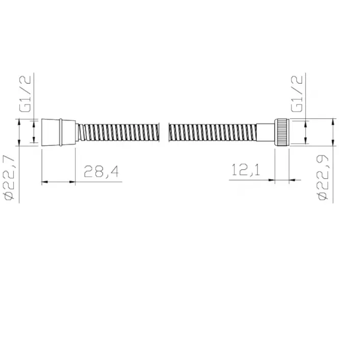 Wąż natryskowy rozciągliwy Amon 150-170 cm