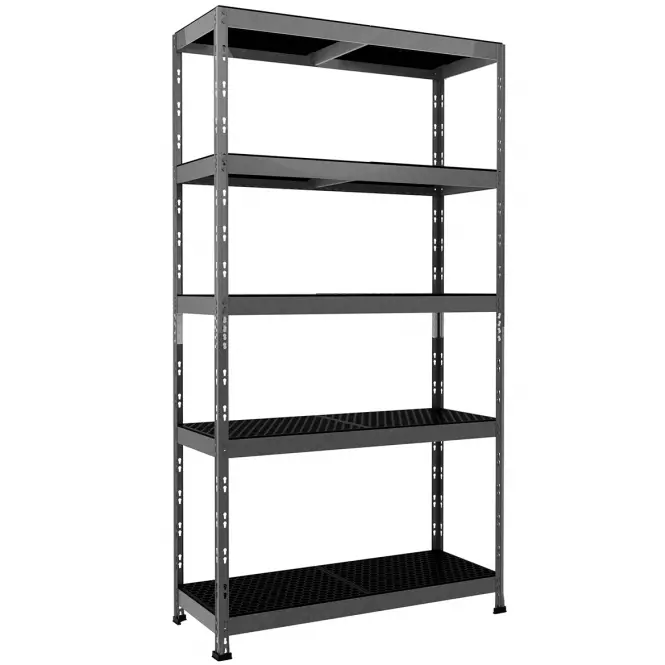 Regał metalowy magazynowy nitowany Rivet Outdoor 180x100x38 cm – 5 półek/80 kg