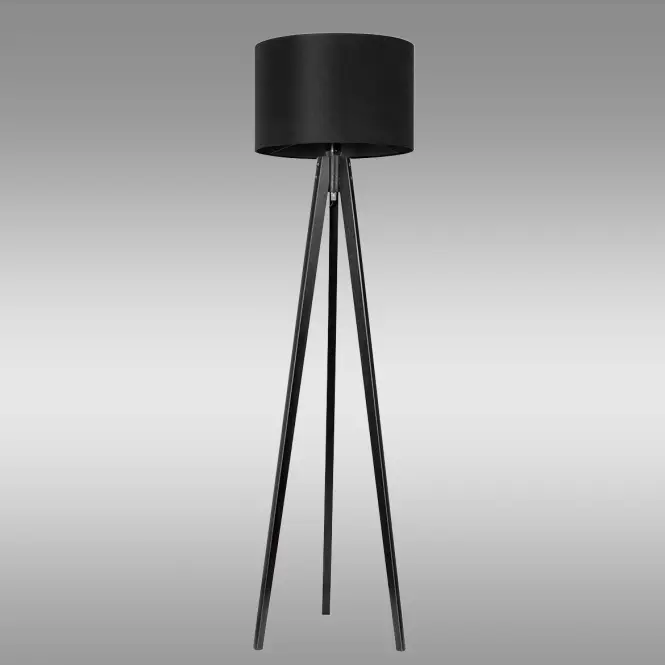 Lampa podłogowa S-WENGE/ROLLER CZARNY LP1