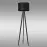 Lampa podłogowa S-WENGE/ROLLER CZARNY LP1