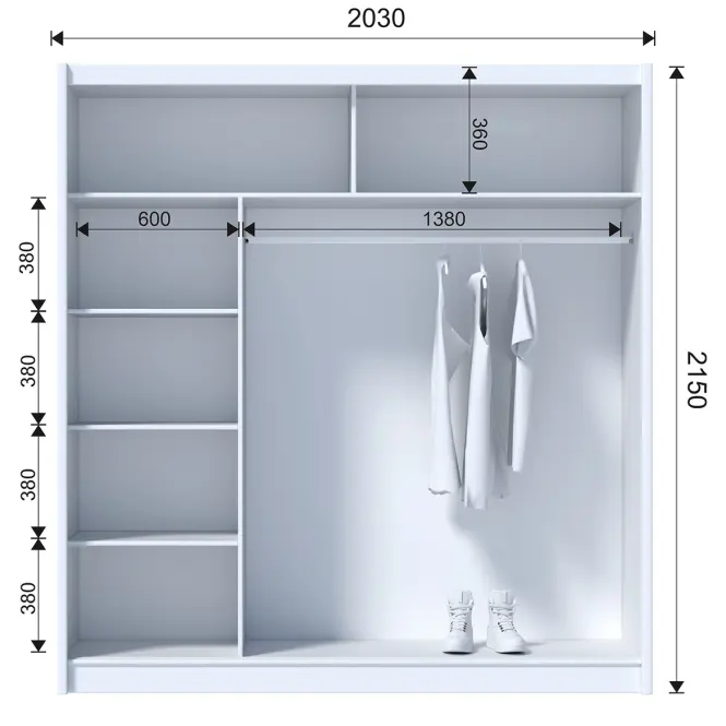 Szafa Ladder 203 dąb craft/lamele czarne