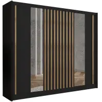 Szafa Ladder 250 czarne/lamele dąb craft
