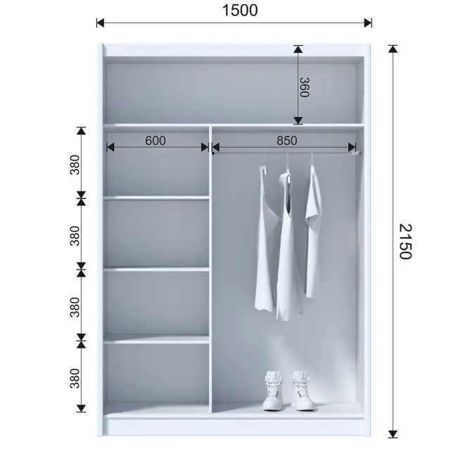Szafa CRAFT 150 dąb craft