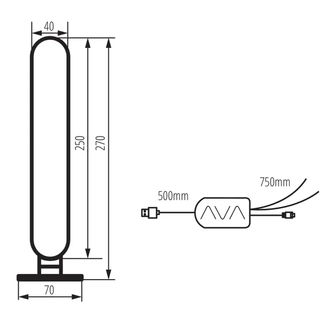 Lampa stołowa 66032 5W RBG LB1
