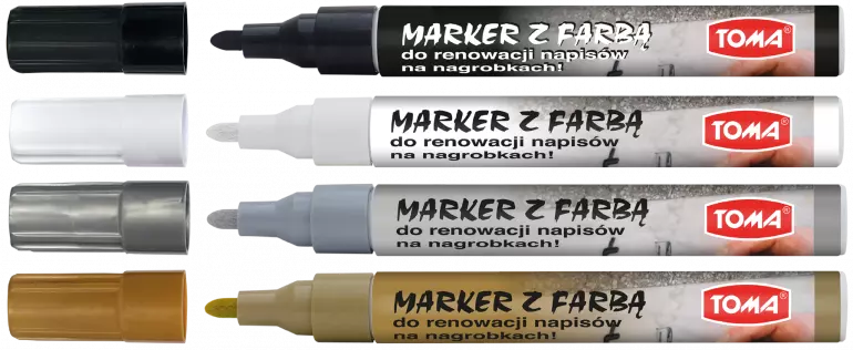 Marker do renowacji napisów na nagrobkach biały