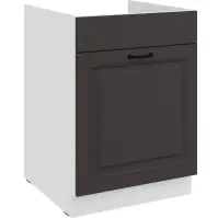 Szafka kuchenna Stilo grafit mat/biały 60ZL 1S BB
