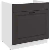 Szafka kuchenna Stilo grafit mat/biały 80ZL 1S BB