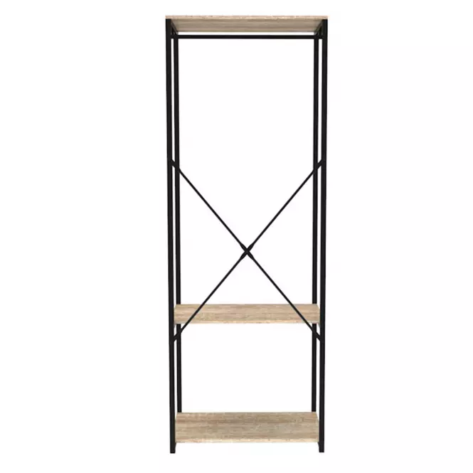 Wieszak z półkami 9327 naturalny/czarny