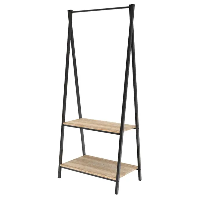 Wieszak z półkami 9328 naturalny/czarny