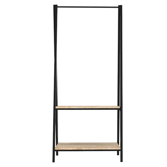 Wieszak z półkami 9328 naturalny/czarny