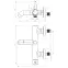 Bateria wannowa Ilma z zestawem wannowym chrom,8