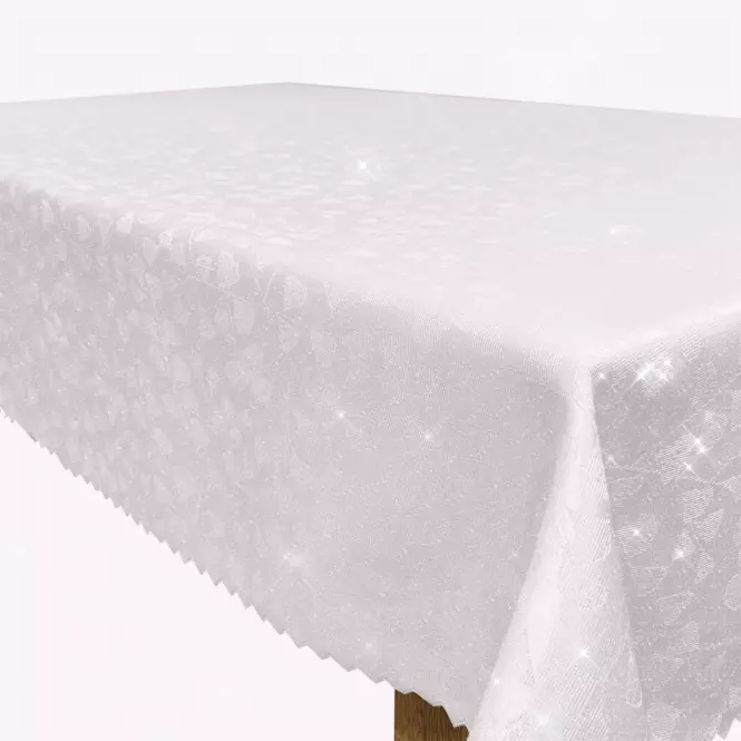 Obrus Glitter srebrny miłorząb 100x140 cm