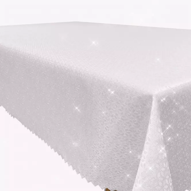 Obrus Glitter srebrny plaster miodu 100x140 cm