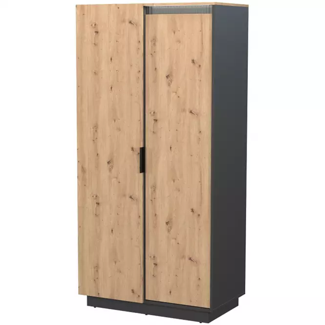 Szafa 2d Sierro Dąb Artisan/Czarny