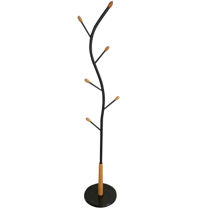 Wieszak metalowy 9459 Broody czarny/naturalny