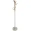 Wieszak metalowy 9464 Wooden biały/naturalny