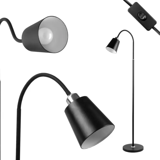 Lampa podłogowa E27 KALSO Black LP1