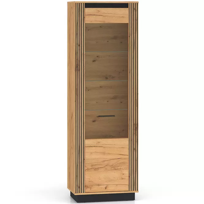 Witryna Urso 04 Dąb Craft Złoty/Czarny