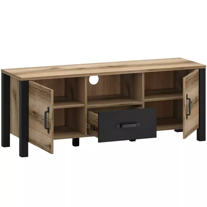 Szafka RTV 2d1s Derby B Light + Black