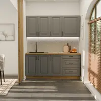 Kuchnia Stilo Dustgrey/Artisan 180cm Bez Blatu