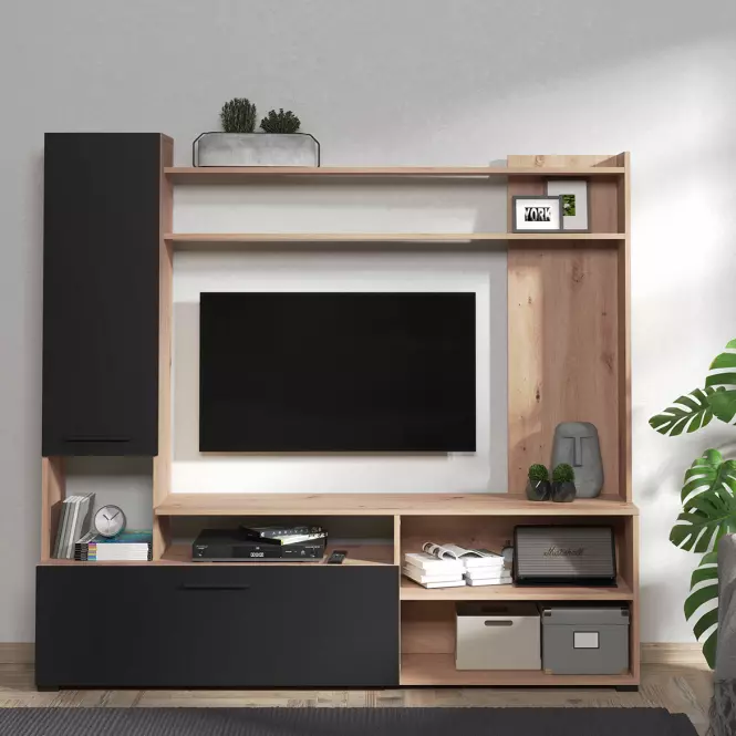 Meblościanka Braga Artisan/Czarny 11011452