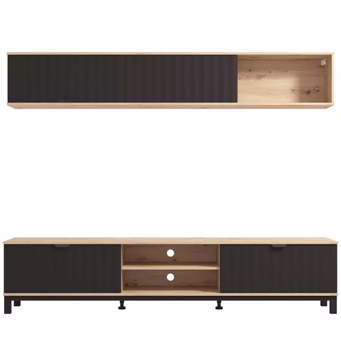 Meblościanka Monaco Artisan/Czarny 11013510
