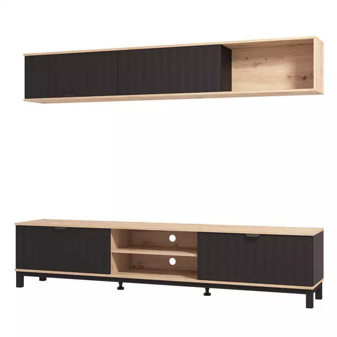 Meblościanka Monaco Artisan/Czarny 11013510