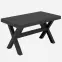 Stół ogrodowy Rustic plastikowy antracytowy 80x140 cm