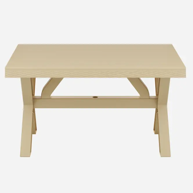 Stół ogrodowy Rustic plastikowy beżowy 80x140 cm,2