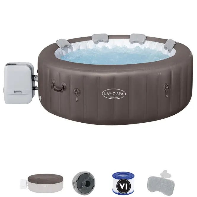 Jacuzzi ogrodowe z hydromasażem Spa 1.96x0.71m Dominica 6001S