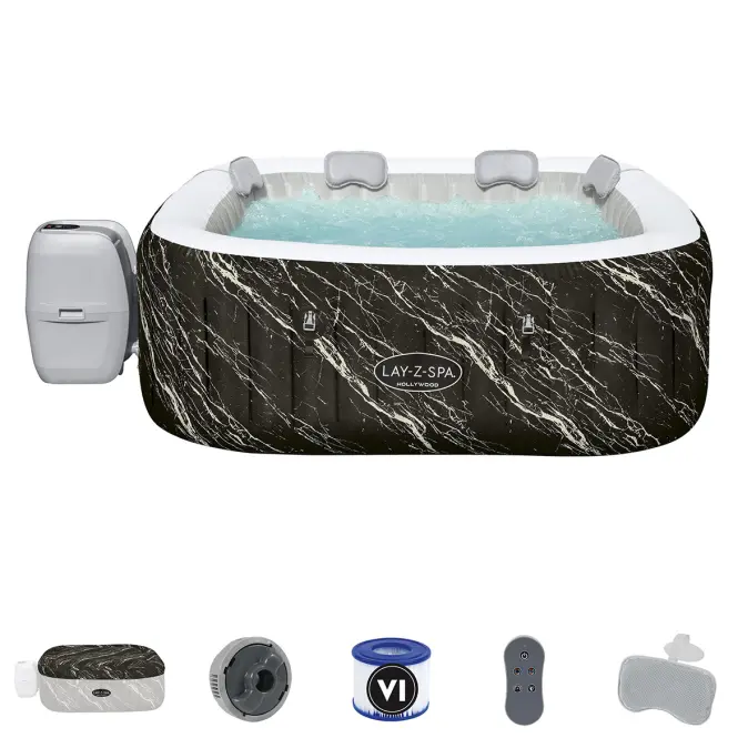 Jacuzzi ogrodowe z hydromasażem Spa 1.8x1.8x0.66m Hollywood 6001F