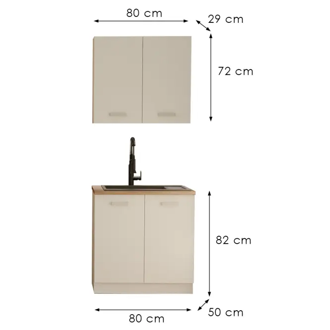 Kuchnia Eko White 80cm Bez Blatu