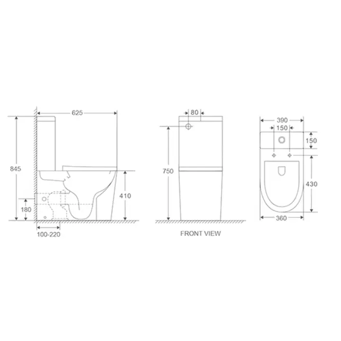 Kompakt Hass Rimless z deską wolnoopadającą spłukiwanie wirowe