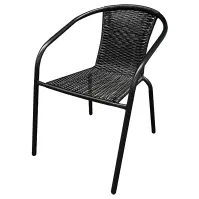 Krzesło ogrodowe technorattanowe Bistro XT1101 czarny