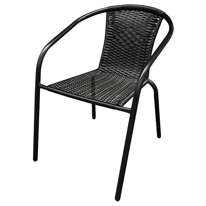 Krzesło ogrodowe technorattanowe Bistro XT1101 czarny