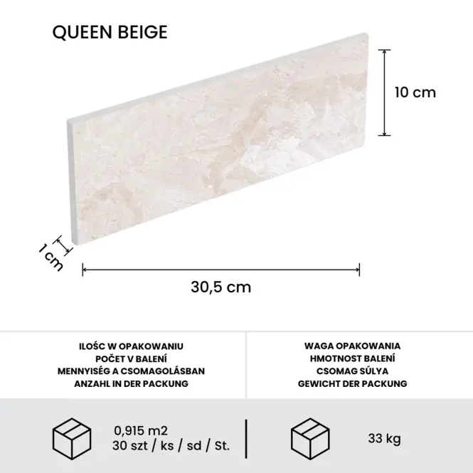 Kamień Naturalny Marmur Queen Beige  Bębnowy