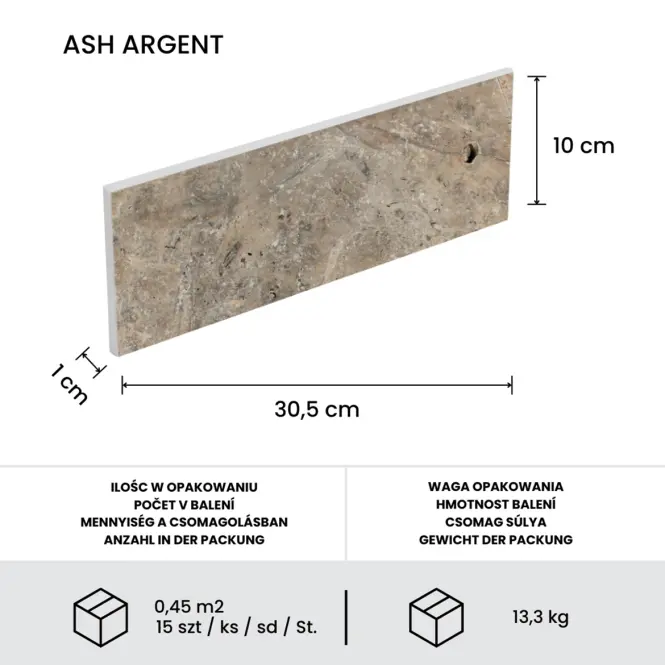 Kamień Naturalny Trawertyn Ash Argent