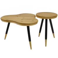Komplet Stolików Akim 10794 Dąb/Czarny