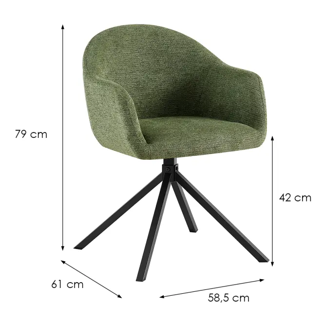 Krzesło Regale 9412 zielone