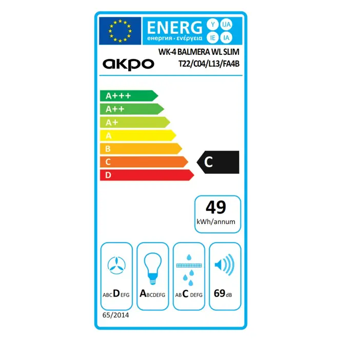 Okap Wk-4 Balmera Wl Slim  Czarny