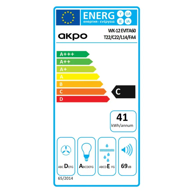 Okap Wk-12 Evita 60 Czarny