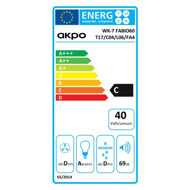 Okap Wk-7 Fabio 60 Czarny
