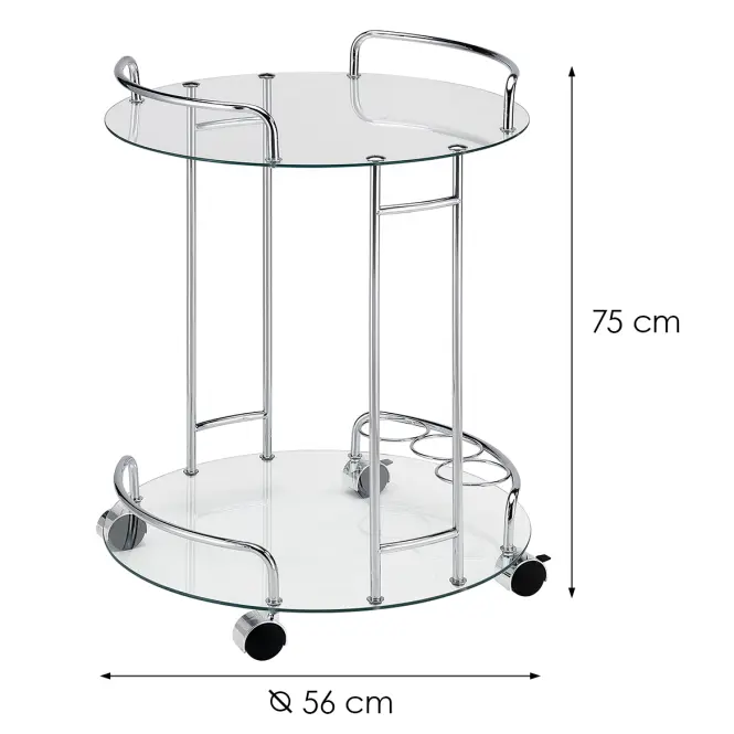 Wózek Kuchenny Gc7514 Chrom/Szkło