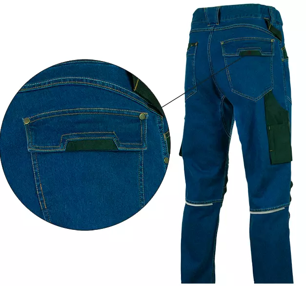 Spodnie robocze jeans strech blue XXL