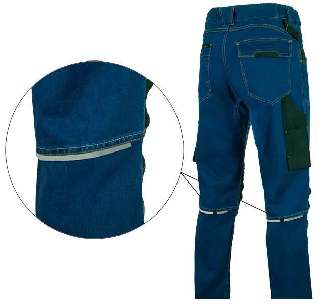 Spodnie robocze jeans strech blue XXXL